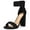 Black, variant on BLISSFUL STEP Women's Block Heels Zipper Buckle Ankle Strap Sandals Black 6
