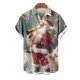 thumbnail image 1 of Blusa y camisa de manga corta con cuello vuelto para hombre, blusa informal de moda con cuello vuelto, blusa estampada de manga corta con botones, blusa de poliéster para hombre, 1 of 4