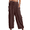 Coffee, variant on Womens Baggy Cotton Barrel Palazzo Harem Pants Casual Flowy Drawstring Wide Leg Pants with Pockets