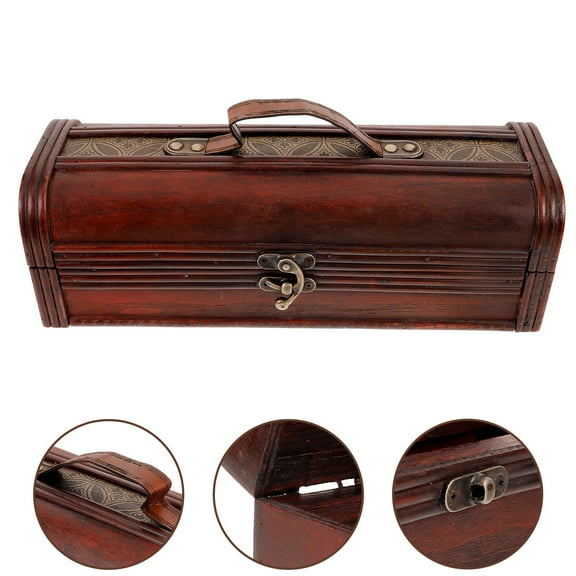 HONMEET Wood Crate Box Wine Packing Box Brown 1Pack