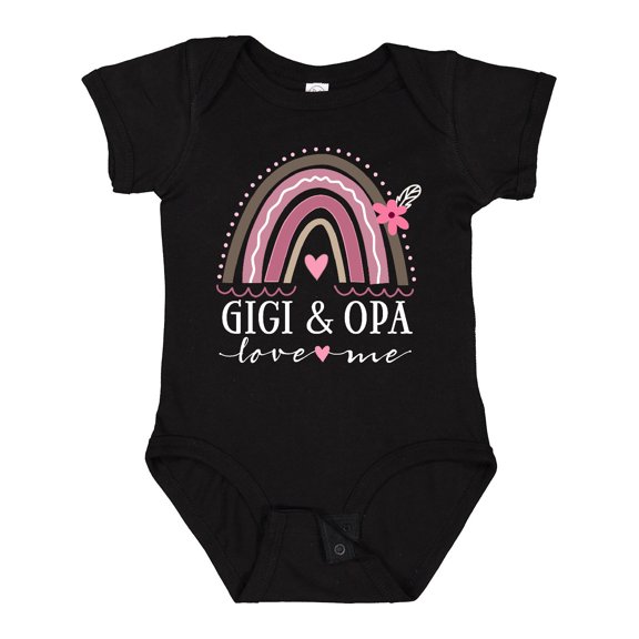 Inktastic Gigi and Opa Love Me Rainbow Girls Baby Bodysuit