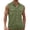 Army Green, variant on Mens Sleeveless Shirts Cargo Lapel Button Down Shirts Solid Summer Work Casual with 2 Pockets