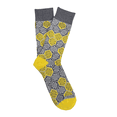thumbnail image 3 of Yellow and Gray Hexagon Pattern Socks from the Sock Panda, 3 of 4