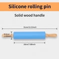 thumbnail image 3 of 12 Inch Silicone Rolling Pin for Kids Non-Stick Surface Wooden Handle \u2026, 3 of 7