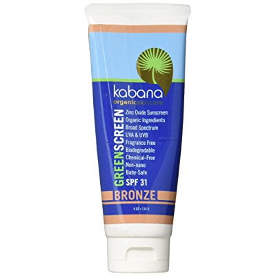 Organic Sunscreen Green Screen Zinc Oxide Spf 31 Tinted Bronze Soy Free Vegan Gluten Free 8oz 230g As 2x4oz Natural Moisturizer Sunscreen Bb Cream Facial Moisturizing Foundation Makeup Non Nan