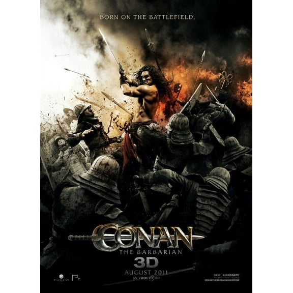 Conan The Barbarian 2011 Movie Poster 24x36 Art Poster 24x36 Multi-Color Square Adults Poster Time