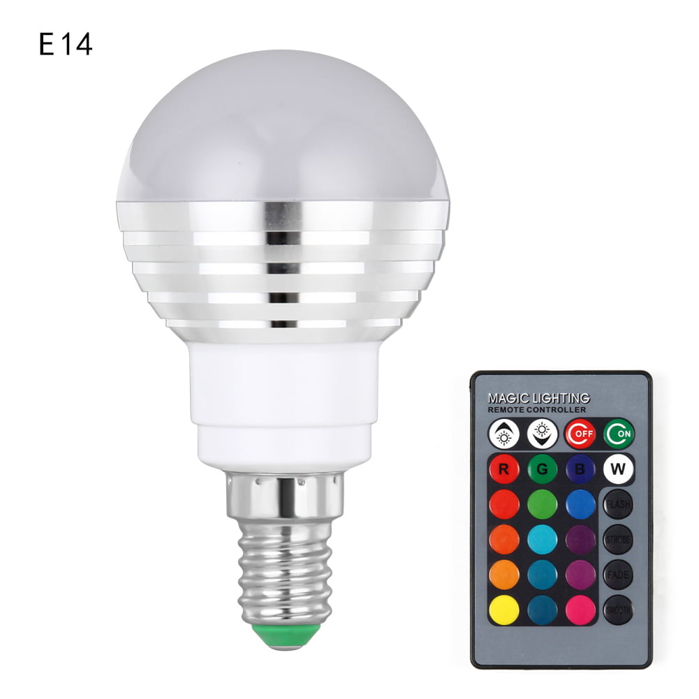 Colorful Light Bulb,LED,RGB,9w,B22 Color Changing,Light Bulbs,Remote Control Multiple Modes,Timing,Sync,Dimmable,Warm White Home,Office Exhibition Lighting-Silver 1pcs 