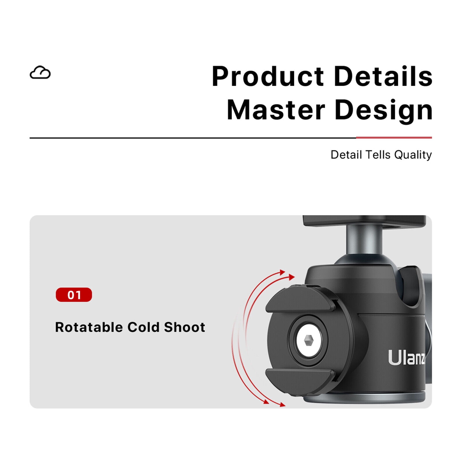 Ulanzi U-Vlog Lite Extendable Tripod with Dual Cold Shoe Mounts for Smartphones & Cameras 360° Ball Head, High Load Capacity, Lightweight Portable Vlogging Tripod for Livestreaming