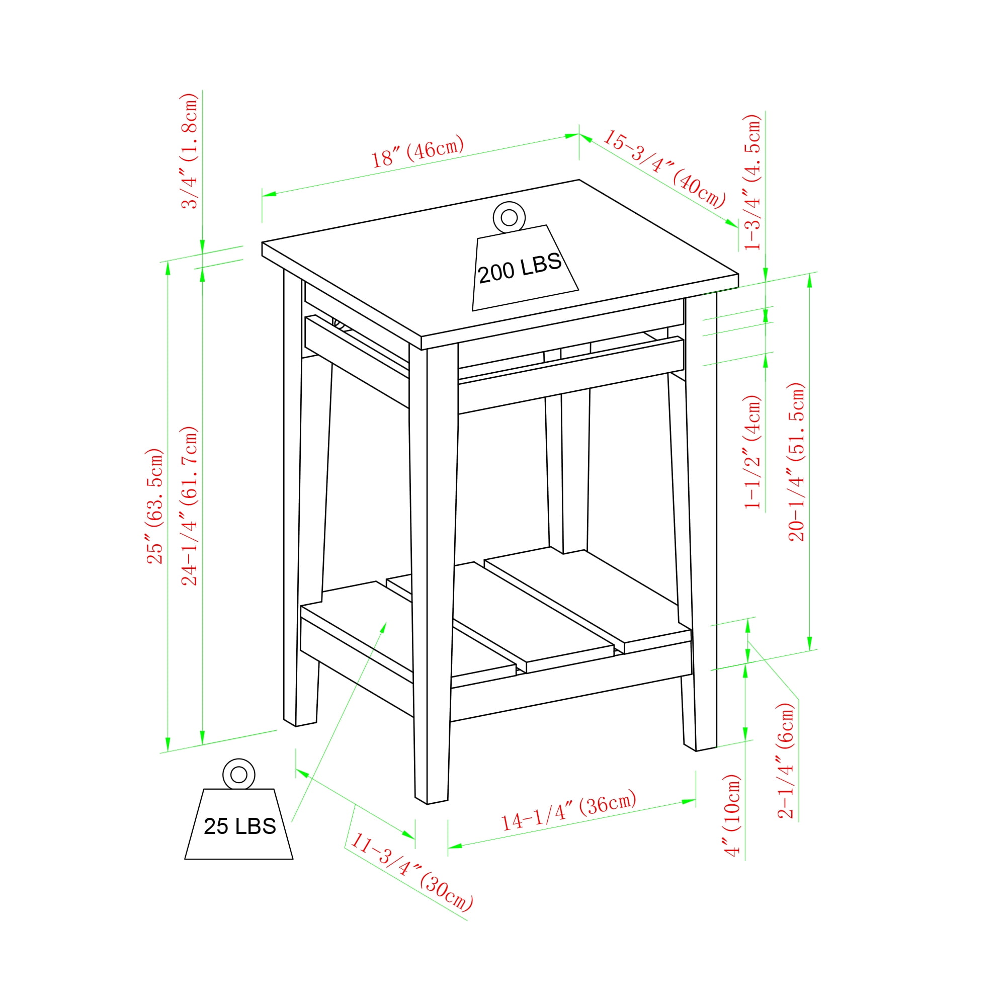 Manor Park Modern Farmhouse Plank End Table, Grey Wash