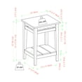 Manor Park Modern Farmhouse Plank End Table, Dark Concrete