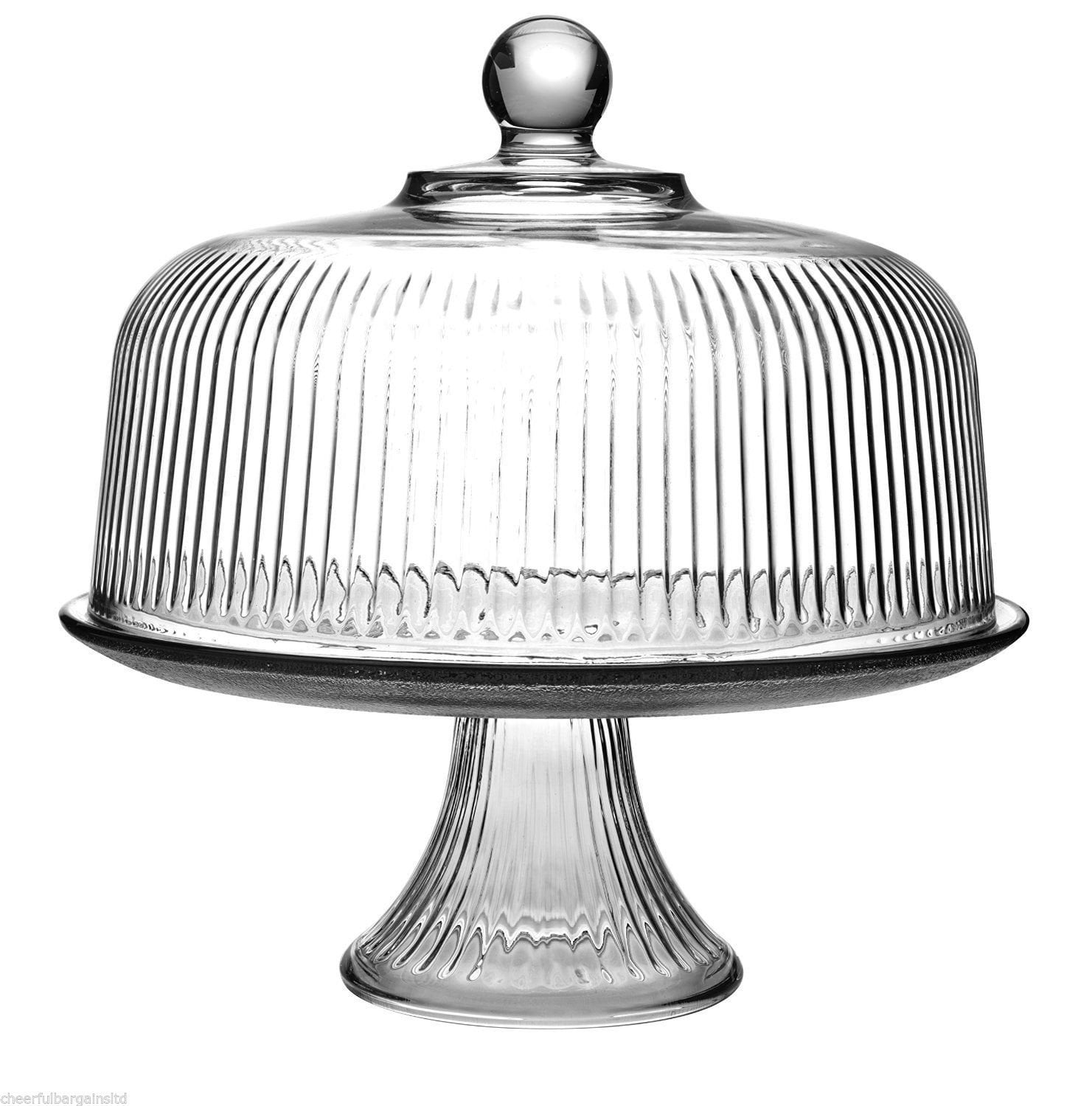 Anchor Hocking Monaco Cake Set With Ribbed Dome Walmart Com