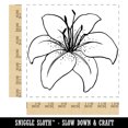 thumbnail image 2 of Tiger Lily Flower Square Rubber Stamp Stamping Scrapbooking Crafting - Medium 1.75in, 2 of 7