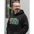 thumbnail image 2 of 90s Vintage Art Background Hoodie Men -Image by Shutterstock, Male XX-Large, 2 of 4