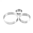 thumbnail image 6 of Huayishang Cake Pop Mold Stainless Steel Round Mousse Ring Diy Cake Mold Set Baking Tools Biscuit Mold 3-Piece Set, Kitchen Essentials Clearance Sale Silver, 6 of 9
