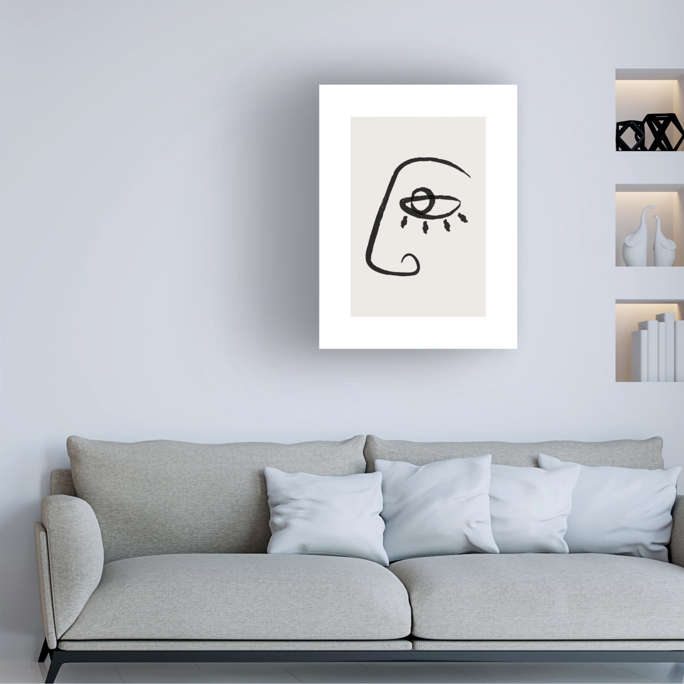 Trademark Fine Art Beth Cai  Abstract Face No2 Canvas Wall Art