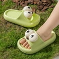 thumbnail image 4 of ZACPNCV Cloud Slides for Kids,Boys Girls Shower Slippers Bathroom Pool Sandals,Toddler Home House Open Toe Comfy Thick Sole Slippers,Summer Non-Slip Beach Shoes Green 5.5-7.5 Years, 4 of 5