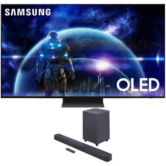 Samsung QN48S90DAEXZA 48 Inch 4K OLED Smart TV with Dolby Atmos and a JBL BAR-500 5.1ch Soundbar and Subwoofer with MultiBeam and Dolby Atmos (2024)