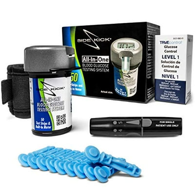 Buy Sidekick All In One Glucose Meter Kit Built In Meter 50 Test Strips Lancing Device 10 Lancets Control Solution And Gopak Online In Turkey 240756869