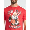 thumbnail image 4 of Christmas Men's and Big Men's Stay Jolly Graphic Tee from Holiday Time, Sizes XS-3XL, 4 of 5