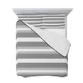 thumbnail image 7 of Grey Stripe Queen Size Down Alternative Comforter, Lightweight Comforter Quilt Bedding Set with Pillow Shams Minimalist Farmhouse Striped All Seasons Bed Comforter Duvet Insert 90"x96", 7 of 7