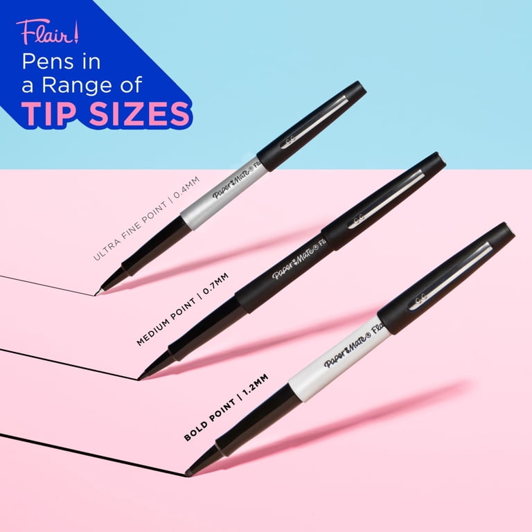 Paper Mate Flair Bold Felt Tip Pens, Assorted, 12 Count photo 3
