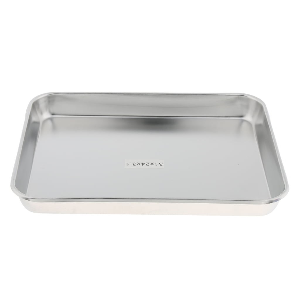 Serving Platter Stainless Steel Dish Large Party Silver Food Tray Instrument