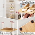 7 Tier-Single Row White+sonoma Oak Shoe Rack, Vertical Slim Free ...