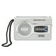 thumbnail image 3 of Radio AM FM con transistores y chip DSP, miniradio portátil de bolsillo con altavoz y conector para auriculares, color gris plateado, 3 of 15