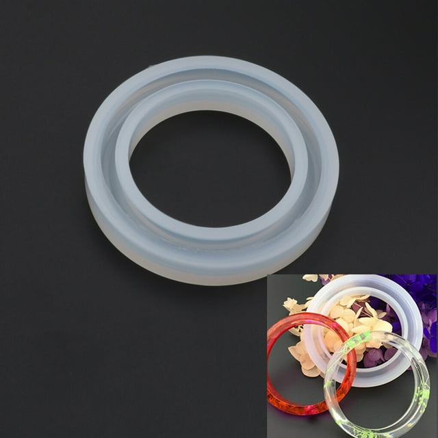 Moule Rond en Silicone pour Résine, Bracelet Courbe Fait Main, Fabrication de Bijoux, Bricolage