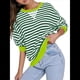 thumbnail image 2 of Sudaderas A Rayas para Mujer, Camisetas de Larga con Cuello Redondo de Gran Tamaño, Jersey Y2K, Ropa de Moda de Otoño Verde S, 2 of 8