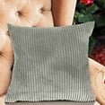 thumbnail image 5 of PONPRNGY Throw Pillow Covers Decorative 1Pc Soft Velvet Corduroy Striped Square Cushion Cover for Bench Couch Decor, 19 x 19 inch, 5 of 7