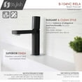thumbnail image 4 of Stylish Ht 7 ½" Single Handle Matte Black & Polished Chrome Bathroom Faucet B-104NC, 4 of 13