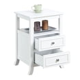 thumbnail image 3 of Convenience Concepts Melbourne 2 Drawer End Table with Shelf, White, 3 of 6