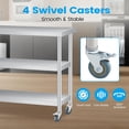 thumbnail image 4 of Chariot Utilitaire en Acier Inoxydable pour Meubles de Patio - 14x36x34 Po à 3 Niveaux avec Roues Verrouillables - Table de Préparation Robuste - Résistant à la Rouille pour Cuisine, Restaurant (1 Pce), 4 of 6