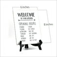 thumbnail image 4 of Welcome To Our Kitchen Grey / White Table Sign with Easel Stand, 6" x 8", 4 of 4