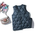 thumbnail image 2 of Gaexia Vest for Women ,Lightweight Quilted Down Vest Packable Gilet With Geometric Design for Outdoor Travel and Casual Wear, 2 of 5