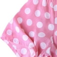 thumbnail image 6 of Women's Polka Dot Round Neck Short Sleeve Linen Maxi Dress Casual Summer Dress with Shawl Plus Size Lightweight Comfortable Daily Wear, 6 of 8