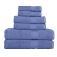 thumbnail image 5 of KAHAF COLLECTION 6 Piece Towel Set Blue – 100% Ringspun Cotton Soft & Highly Absorbent–Includes 2 Bath Towels, 2 Hand Towels & 2 Washcloths – Quick Dry, Durable and Luxurious Bathroom Essentials, 5 of 8