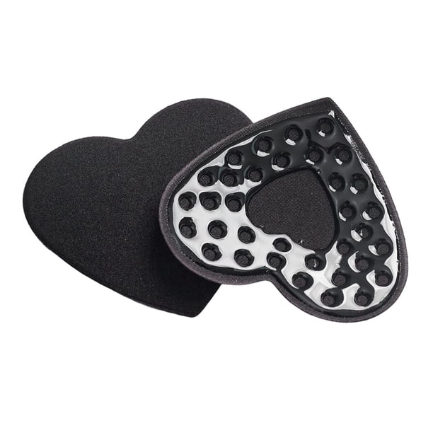 Cubierta de empanadas de pecho 2 Uds 1 Par De Cubiertas De Pecho Adhesivo De Silicona Mujeres Hombres Vestido De Noche Corazón Negro Corazón negro Magideal Cubierta de empanadas de pecho