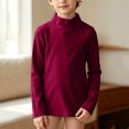 thumbnail image 6 of UAYOTSE Girls Long Sleeve Mock Neck Shirt Solid Color Stretchy Soft Base Layer Underwear Top, 6 of 9