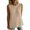 *Beige, variant on Women's Eyelet Vertical Ribbed Swing Tank Top , Ladies' Wide Strap A Line Sleeveless Blouse , Summer Casual Loose Fit Shirt For Women,Beige,S-3XL