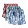 thumbnail image 3 of Men's Checker Plaid Shorts Assorted Cotton Blend Boxers Trunks Underwear (L, 3 Pack), 3 of 4