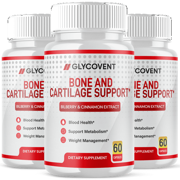 Glycovent Bone and Cartilage Support Pills Advanced Mobility Support Supplement 180 Capsules