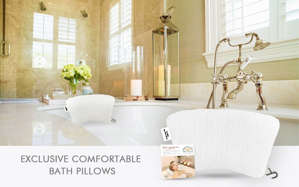 Quick Dry Anti Bacterial Bath Pillows For Bathtub Upgrade 3d