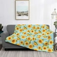 thumbnail image 2 of Naloa White Polka Dot Sunflower A Flannel Blankets - Thick and Warm Blanket for Winter, Soft Fuzzy Plush King Blanket for All Seasons50"x40", 2 of 6