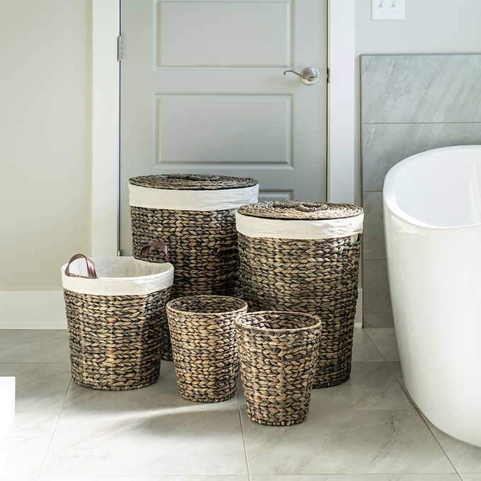 Water Hyacinth 5piece Hamper & Bath Set