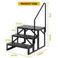 thumbnail image 2 of 660 lbs Portable RV Steps with Handrail 2 to 5 Step, Heavy Duty Anti Slip Alloy Steel Ladder, Outdoor Stairs for Camper Trailer Hot Tub Pool Porch, Single/Double Handrail, 2 of 7