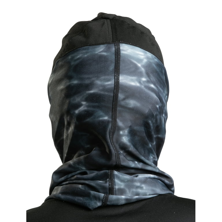 Aqua Design Fishing Hunting Masks Neck Gaiters for Men and Youth: UPF 50+  Sun Mask Protection: Camo Half Face Cover Balaclava Bandana: Black Water