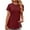 Wine, variant on Kovlvoll Tops for Women Crewneck Short Sleeve Hem Side Split Loose T-Shirt Summer Casual Eyelet Tunic Top