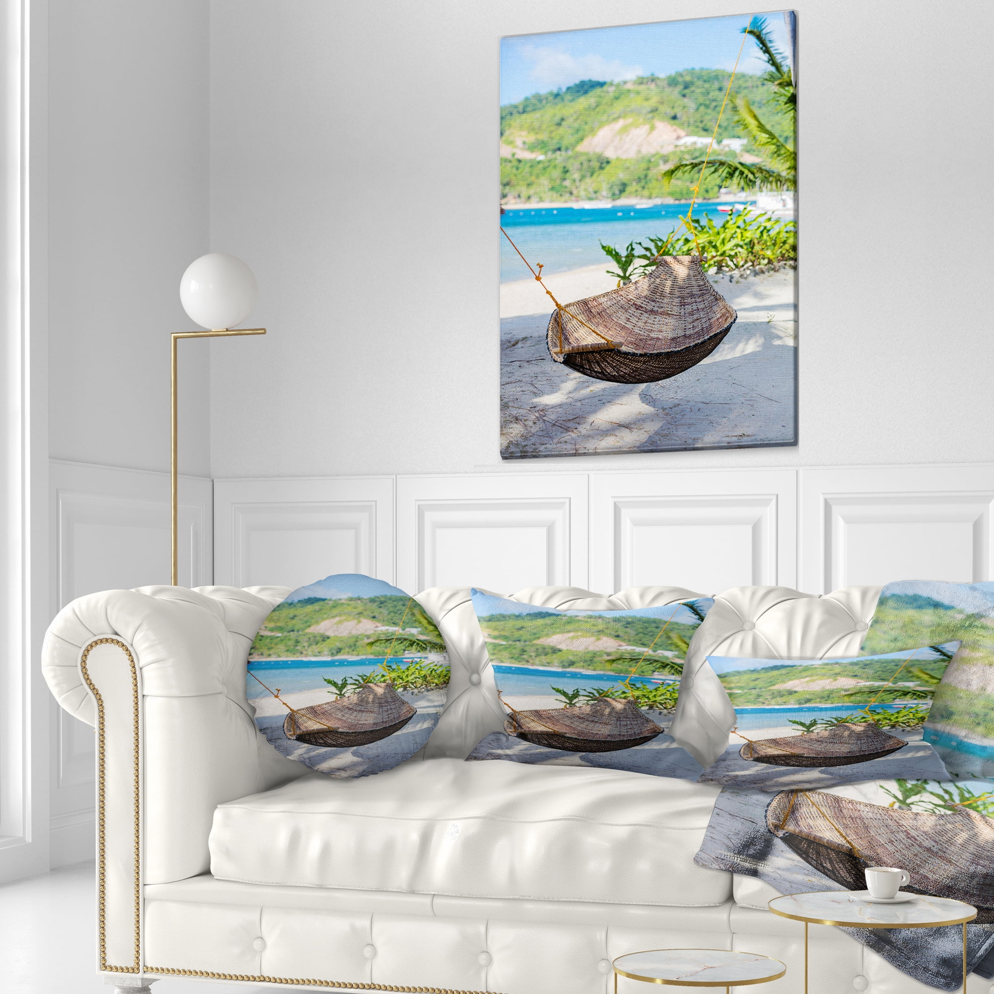 Designart Philippines Tropical Paradise - Landscape Photo Throw Pillow - 12x20